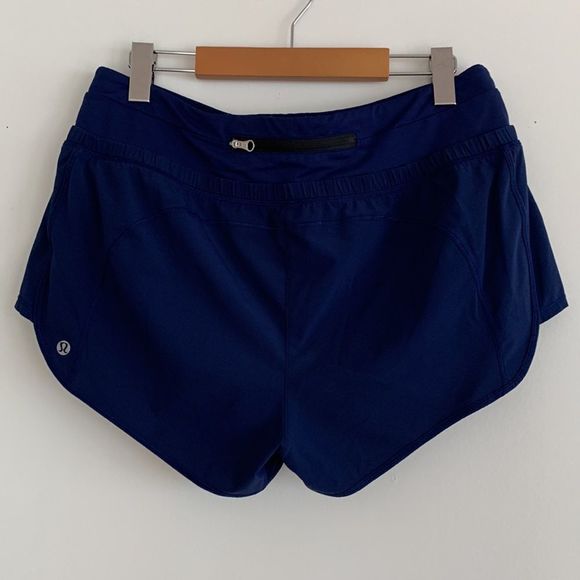 lululemon Fast Lane Shorts Fuel Band Hero Blue Sz10 - Picture 3 of 11